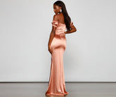 Capri Formal High Slit Satin Dress Sai Feel